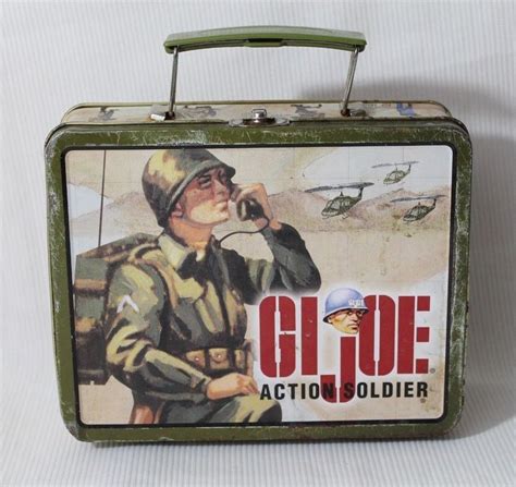 vintage metal gi joe action soldier lunch box|Vintage G.I. Joe Action Soldier .